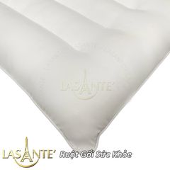 Gối Ngủ Thấp Bảo Vệ Cổ 6 cm Bông Đậu Nành Mềm Mại Chính Hãng Lasante - Ruột Gối Chống Thoái Hóa Sức Khỏe, Kích Thước 48x74 cm