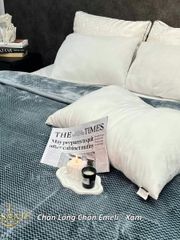 Chăn Lông Tuyết Chồn Cao Cấp Emeli 2mx2m3 Chính Hãng Lasante Siêu Nhẹ 3.6 Kg Mềm Mịn, Ấm Áp Mùa Đông