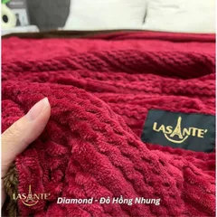 Chăn Lông Cừu Mỏng Thu Đông 2 Lớp Lasante Ấm Áp, Siêu Nhẹ Kích Thước 2m1x2m4 Nặng 2.1 Kg