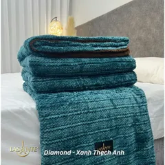 Chăn Lông Cừu Mỏng Thu Đông 2 Lớp Lasante Ấm Áp, Siêu Nhẹ Kích Thước 2m1x2m4 Nặng 2.1 Kg