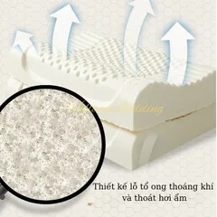 Gối Cao Su Thiên Nhiên 40x60  Form Hạt Massage Cổ Vai Gáy Chính Hãng Lasante