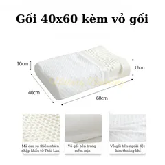 Gối Cao Su Thiên Nhiên 40x60  Form Hạt Massage Cổ Vai Gáy Chính Hãng Lasante