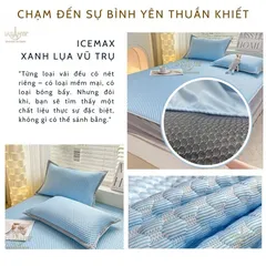 Bộ Ga Gối Thun Lạnh Icemax Lasante Chất Liệu Spandex+Sợi T Cool Mát Mẻ, Thấm Hút Tốt, An Toàn Cho Da