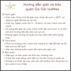 Bộ Ga Gối Thun Lạnh Icemax Lasante Chất Liệu Spandex+Sợi T Cool Mát Mẻ, Thấm Hút Tốt, An Toàn Cho Da