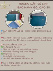 Gối Cao Su Thấp 4 Cm Siêu Mỏng Form Phẳng Truyền Thống Lasante Cho Người Nằm Gối Thấp