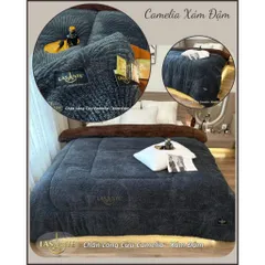 Chăn Lông Cừu Dày 3 Lớp Chính Hãng Lasante CAMELIA Cỡ Lớn Cho Giường Đôi 2m1x2m5