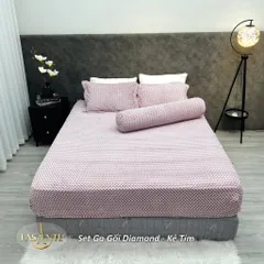 Bộ ga gối lông cừu 4 món Lasante bọc đệm dưới 20cm cao cấp giữ ấm cho mùa đông đại hàn