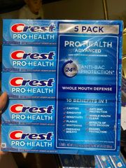 Kem Đánh Răng Crest 3D Pro Health 167G - Trắng Răng Tự Nhiên, Chăm Sóc Nướu, Hơi Thở Thơm Mát, Sản Phẩm Chất Lượng Mỹ