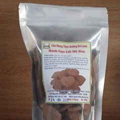 Bánh Gạo Lứt Mè Đen 300g - Thực Dưỡng Bà Loan Dành Cho Người Ăn Kiêng và Tiểu Đường, Hỗ Trợ Sức Khỏe