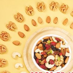 Hạt Dinh Dưỡng Cho Bà Bầu Hộp 500g - Hạnh Nhân, Óc Chó, Hạt Điều, Mắc Ca, Bí Xanh Tăng Cường Sức Khỏe Thai Kỳ