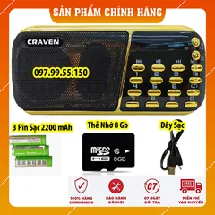 Đài Giảng Pháp Hơn 1000 Bài Nghe - Loa Thẻ Nhớ 8GB Tặng 3 Pin và Sạc - Thiết Bị Nghe Nhạc Thả Ga