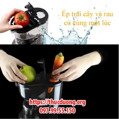 Máy Ép Chậm Gertech GT-001 - Ép Trái Cây, Rau Củ Tươi Nguyên Chất, Bảo Toàn Dinh Dưỡng - Thiết Kế Nhỏ Gọn, Vận Hành Êm Ái