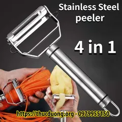 [Hot Hot Hot] Dao gọt vỏ bào sợi rau củ quả đa năng bằng Inox