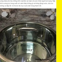 Bộ nồi Arber 5 chiếc đáy từ Inox 304 sản xuất tại Đức
