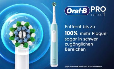 Bàn Chải Đánh Răng Điện Oral-B Pro Series 1 Màu Xanh - Công Nghệ Làm Sạch Tối Ưu, Bảo Vệ Nướu, Tương Thích Mọi Nhu Cầu