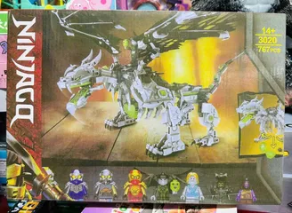 Đồ chơi lắp ráp mã 3020 Ninjago rồng đen trắng 767 pcs cho trẻ từ 6 tuổi