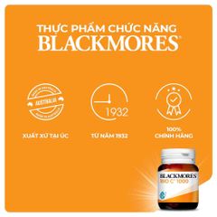 Viên uống vitamin C Blackmores Bio C 1000mg - Hỗ trợ sức khỏe, tăng cường sức đề kháng - 31 viên nhập khẩu Úc.
