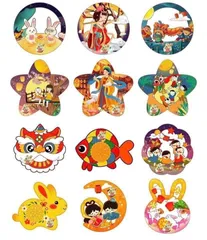 Lồng Đèn Trung Thu Gỗ Tự Tô Màu Cho Bé – Đèn Gỗ Tự Lắp Ráp, Tô Màu Sáng Tạo - Đồ chơi thủ công cho bé