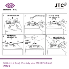 Socket Đầu Nối Lưỡi Dao JTC OmniBlend 8mm - Bộ Phận Chính Hãng Cho Máy Xay Sinh Tố Công Nghiệp, Tăng Hiệu Suất và Độ Bền