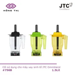 Cối Xay Sinh Tố Công Nghiệp JTC OmniBlend 1.5L - Bộ Cối, Nắp, Lưỡi Dao, Que Khuấy Bằng Nhựa Polycarbonate Chịu Lực, An Toàn Cho Sức Khỏe