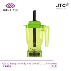 Cối Xay Sinh Tố Công Nghiệp JTC OmniBlend 1.5L - Bộ Cối, Nắp, Lưỡi Dao, Que Khuấy Bằng Nhựa Polycarbonate Chịu Lực, An Toàn Cho Sức Khỏe
