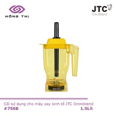 Cối Xay Sinh Tố Công Nghiệp JTC OmniBlend 1.5L - Bộ Cối, Nắp, Lưỡi Dao, Que Khuấy Bằng Nhựa Polycarbonate Chịu Lực, An Toàn Cho Sức Khỏe