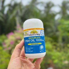 Dầu Cá Thiên Nhiên Không Mùi Nature's Way 1000mg - 80 Viên Bổ Sung Omega 3 EPA DHA, Hỗ Trợ Sức Khỏe Tim Mạch và Giảm Viêm