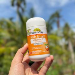 [Nhập khẩu chính ngạch] Hỗ trợ tăng đề kháng Nature’s Way Kids Smart Vitamin C + Zinc + D3 Chewable 75 viên - dii.