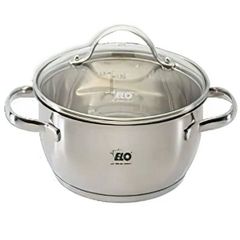 Nồi Inox ELO Luna Plus 24cm Vung Kính - Dùng Cho Bếp Từ, Bếp Gas, Bếp Điện, Chất Liệu Inox 304 Cao Cấp, Thiết Kế Sang Trọng