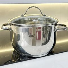 Nồi Inox ELO Luna Plus 24cm Vung Kính - Dùng Cho Bếp Từ, Bếp Gas, Bếp Điện, Chất Liệu Inox 304 Cao Cấp, Thiết Kế Sang Trọng