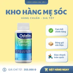 Viên Bổ Sung Canxi Ostelin & Vitamin D3 130 Viên - Hỗ Trợ Xương Chắc Khỏe Cho Mẹ Bầu và Trẻ Em, Sản Xuất Tại Úc