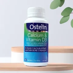 Viên Bổ Sung Canxi Ostelin & Vitamin D3 130 Viên - Hỗ Trợ Xương Chắc Khỏe Cho Mẹ Bầu và Trẻ Em, Sản Xuất Tại Úc