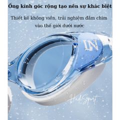 Kính bơi trẻ em LI-NING chất lượng cao, chống nước, chống sương mù, góc nhìn rộng, kèm nút tai, phù hợp từ 3-10 tuổi - LNJV246