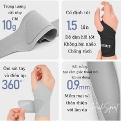 Băng Quấn Cổ Tay AOLIKES - Chất Liệu Mỏng Nhẹ Bảo Vệ Cổ Tay Khi Chơi Thể Thao, Hỗ Trợ Phục Hồi Chấn Thương