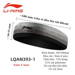 Băng Đô Thể Thao Lining Thấm Hút Mồ Hôi - Phụ Kiện Yoga, Cầu Lông, Tennis Cho Nam Nữ, Chống Tụt Hiệu Quả