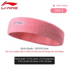 Băng Đô Thể Thao Lining Thấm Hút Mồ Hôi - Phụ Kiện Yoga, Cầu Lông, Tennis Cho Nam Nữ, Chống Tụt Hiệu Quả