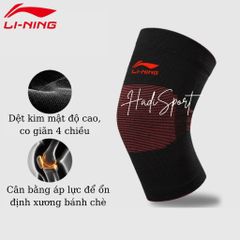 Bó Gối Thể Thao LI-NING AQAH624-1 - Băng Bảo Vệ Đầu Gối Chạy Bộ, Đệm Điều Áp Nhẹ, Chống Chấn Thương Nam Nữ