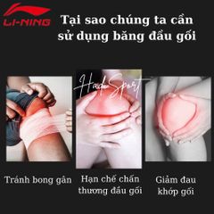 Bó Gối Thể Thao LI-NING AQAH624-1 - Băng Bảo Vệ Đầu Gối Chạy Bộ, Đệm Điều Áp Nhẹ, Chống Chấn Thương Nam Nữ