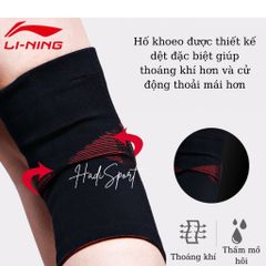 Bó Gối Thể Thao LI-NING AQAH624-1 - Băng Bảo Vệ Đầu Gối Chạy Bộ, Đệm Điều Áp Nhẹ, Chống Chấn Thương Nam Nữ