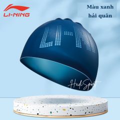 Mũ Bơi Người Lớn Lining Silicone Chống Trượt & Thấm Nước - Mẫu Mới LXMT550, Đen, Trắng, Xám, Xanh, Tím