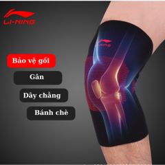 Bó Gối Thể Thao LI-NING Chính Hãng - Băng Bảo Vệ Đầu Gối Chạy Bộ, Tập Gym, Yoga - Đệm Thoáng Khí, Chống Trượt, Phục Hồi Chấn Thương
