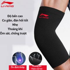 Băng Bảo Vệ Khuỷu Tay LI-NING Chống Trượt - Bảo Vệ Khớp Khi Chơi Cầu Lông, Bóng Rổ, Thể Thao Hạn Chế Chấn Thương Mã AQAH252-1