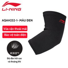 Băng Bảo Vệ Khuỷu Tay LI-NING Chống Trượt - Bảo Vệ Khớp Khi Chơi Cầu Lông, Bóng Rổ, Thể Thao Hạn Chế Chấn Thương Mã AQAH252-1