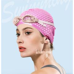 Mũ Bơi Người Lớn LI-NING Chống Trượt, Chống Thấm Nước - Dành Cho Phụ Nữ Tóc Dài - Thiết Kế 3D Thoải Mái LSJK818-1