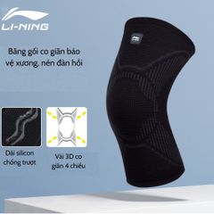 Băng Bảo Vệ Đầu Gối LI-NING Điều Áp - Phù Hợp Chạy Bộ & Chơi Thể Thao, Hỗ Trợ An Toàn Chống Chấn Thương Mã LDEU851