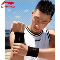 Băng bảo vệ cổ tay LI-NING thấm mồ hôi, băng tay cầu lông/Tenis dụng cụ thể thao gym yoga Mã LDEP970