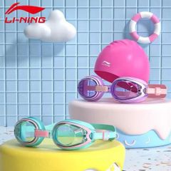 Kính Bơi Trẻ Em LINING Chống Nước, Chống Sương Mù - Bộ Đồ Bơi An Toàn và Thời Trang cho Trẻ Từ 3-12 Tuổi Kèm Nút Bịt Tai