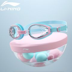 Kính Bơi Trẻ Em LINING Chống Nước, Chống Sương Mù - Bộ Đồ Bơi An Toàn và Thời Trang cho Trẻ Từ 3-12 Tuổi Kèm Nút Bịt Tai