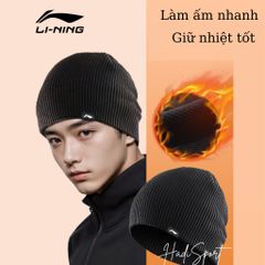 Mũ Len 2 Lớp Li-Ning Cao Cấp - Giữ Ấm Đầu và Tai, Chất Liệu Mềm Mại, Thoải Mái, Phong Cách Thời Trang Mùa Đông