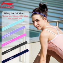 Băng Đô Thể Thao LI-NING LDEP355 - Mỏng Nhẹ, Thoáng Khí, Ngăn Mồ Hôi, Độ Đàn Hồi Cao Dành Cho Yoga, Chạy Bộ, Thể Thao Trong Nhà